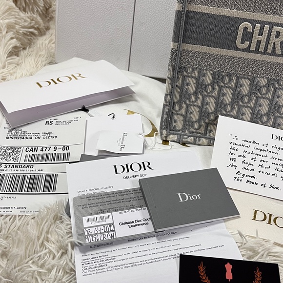 SOLD Authentic Christian Dior MEDIUM DIOR BOOK TOTE - Picture 3 of 11
